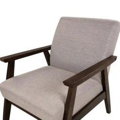 Fauteuils-Beliani ASNES - Fauteuil - Taupe - Polyester