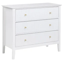 Ladekasten|Ladekasten-Leen Bakker ASSISI - Dressoir 3 lades - Wit - MDF