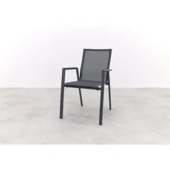 Tuinstoelen-Van der Garde Tuinmeubelen - Premium Atmos stapelbare tuinstoel - Antraciet