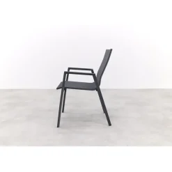 Tuinstoelen-Van der Garde Tuinmeubelen - Premium Atmos stapelbare tuinstoel - Antraciet
