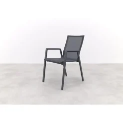 Tuinstoelen-Van der Garde Tuinmeubelen - Premium Atmos stapelbare tuinstoel - Antraciet