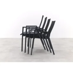 Tuinstoelen-Van der Garde Tuinmeubelen - Premium Atmos stapelbare tuinstoel - Antraciet