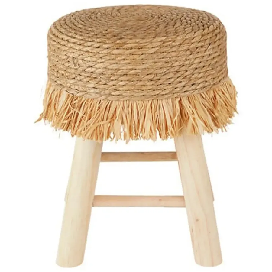 Krukjes-Atmosphera Bijzet krukje model Yucatan - beige - H40 cm