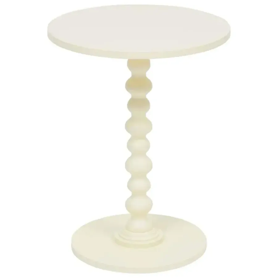 Atmosphera Bijzettafel/salontafel Alexa - ivoor - MDF hout - rond