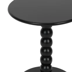 Atmosphera Bijzettafeltje Bologna - zwart - D38x H46 cm - MDF