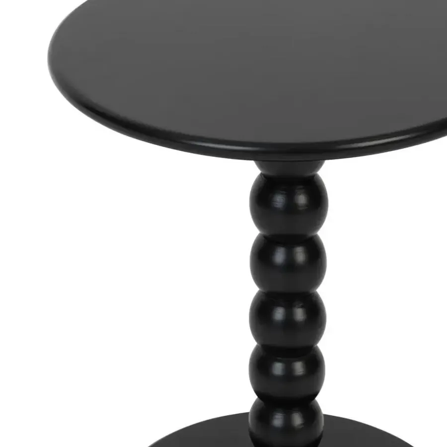 Atmosphera Bijzettafeltje Bologna - zwart - D38x H46 cm - MDF
