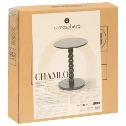 Atmosphera Bijzettafeltje Bologna - zwart - D38x H46 cm - MDF