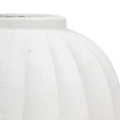 Vazen-Atmosphera Bloemenvaas - creme wit - kunststeen - D39 x H44 cm