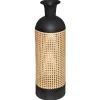 Atmosphera Bloemenvaas - zwart/beige - gietijzer - 18 x 60 cm