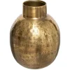 Vazen-Atmosphera Bloemenvaas Emperor - goud - metaal - D10 x H15 cm