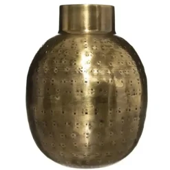Vazen-Atmosphera Bloemenvaas Emperor - goud - metaal - D10 x H15 cm