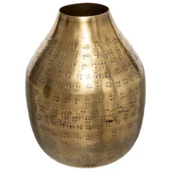 Vazen-Atmosphera Bloemenvaas Emperor - goud - metaal - D10 x H15 cm
