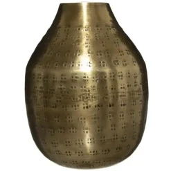 Vazen-Atmosphera Bloemenvaas Emperor - goud - metaal - D10 x H15 cm