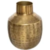 Vazen-Atmosphera Bloemenvaas Emperor - goud - metaal - D10 x H15 cm