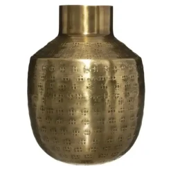 Vazen-Atmosphera Bloemenvaas Emperor - goud - metaal - D10 x H15 cm