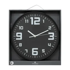 Atmosphera Elian Klok - zwart / wit - 30 cm - wandklok modern