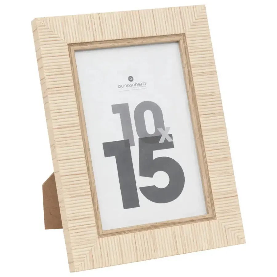 Fotolijsten-Atmosphera Fotolijstje - foto 10 x 15 cm - beige - mdf/glas
