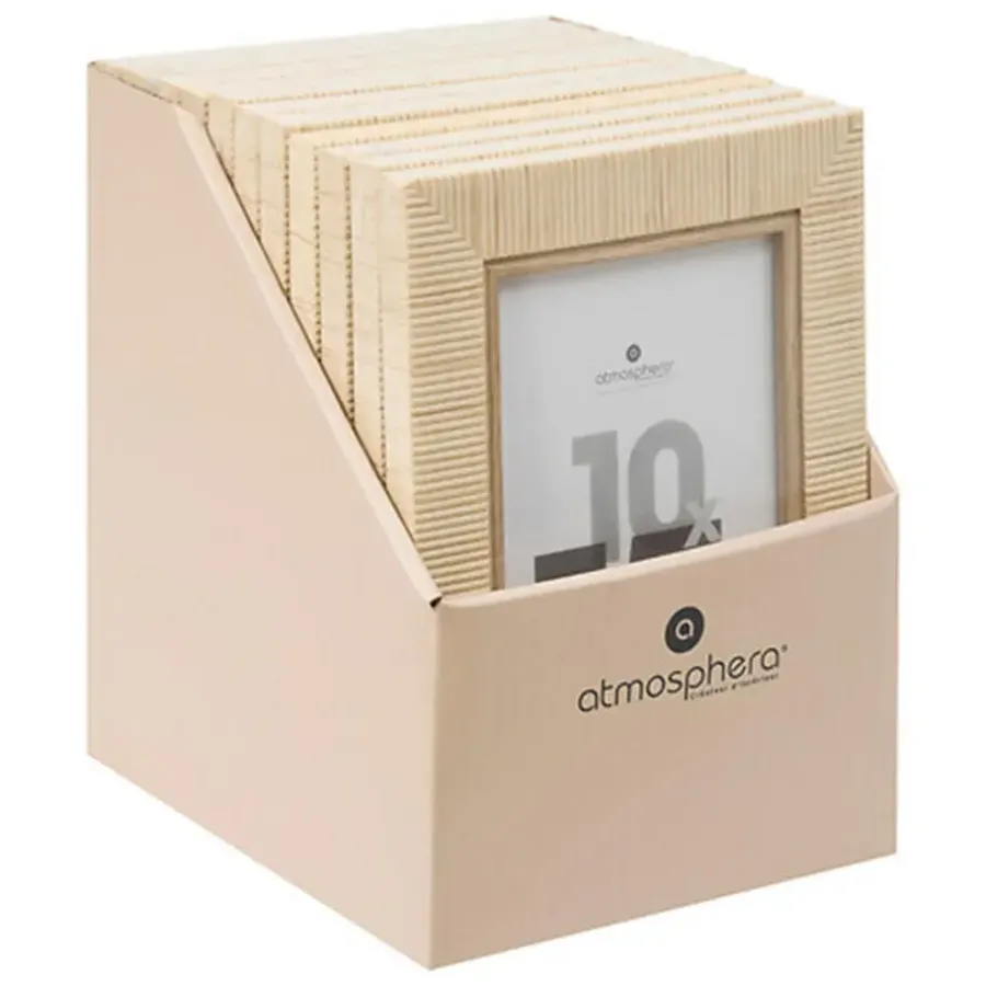 Fotolijsten-Atmosphera Fotolijstje - foto 10 x 15 cm - beige - mdf/glas