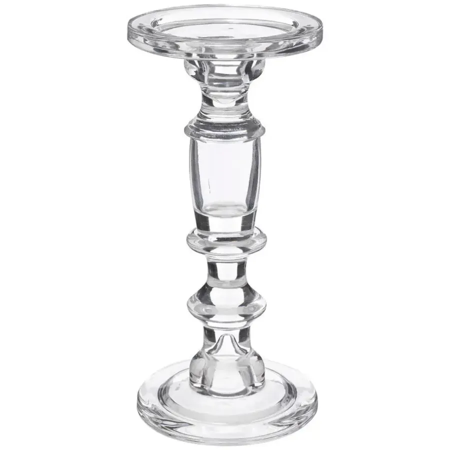 Kandelaars En Windlichten-Atmosphera kaarsen kandelaar - stompkaarsen - glas - 24 cm