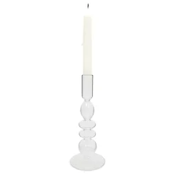 Atmosphera kaarsen kandelaar - dinerkaarsen - transparant - 22 cm