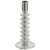 Atmosphera kaarsen kandelaar - dinerkaarsen - zilver - H22 cm