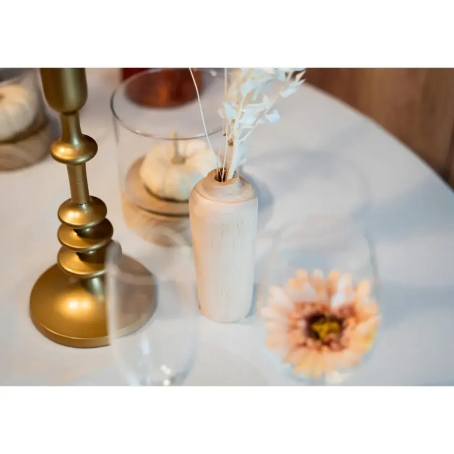 Atmosphera kaarsen kandelaar - dinerkaarsen - goud - H26 cm