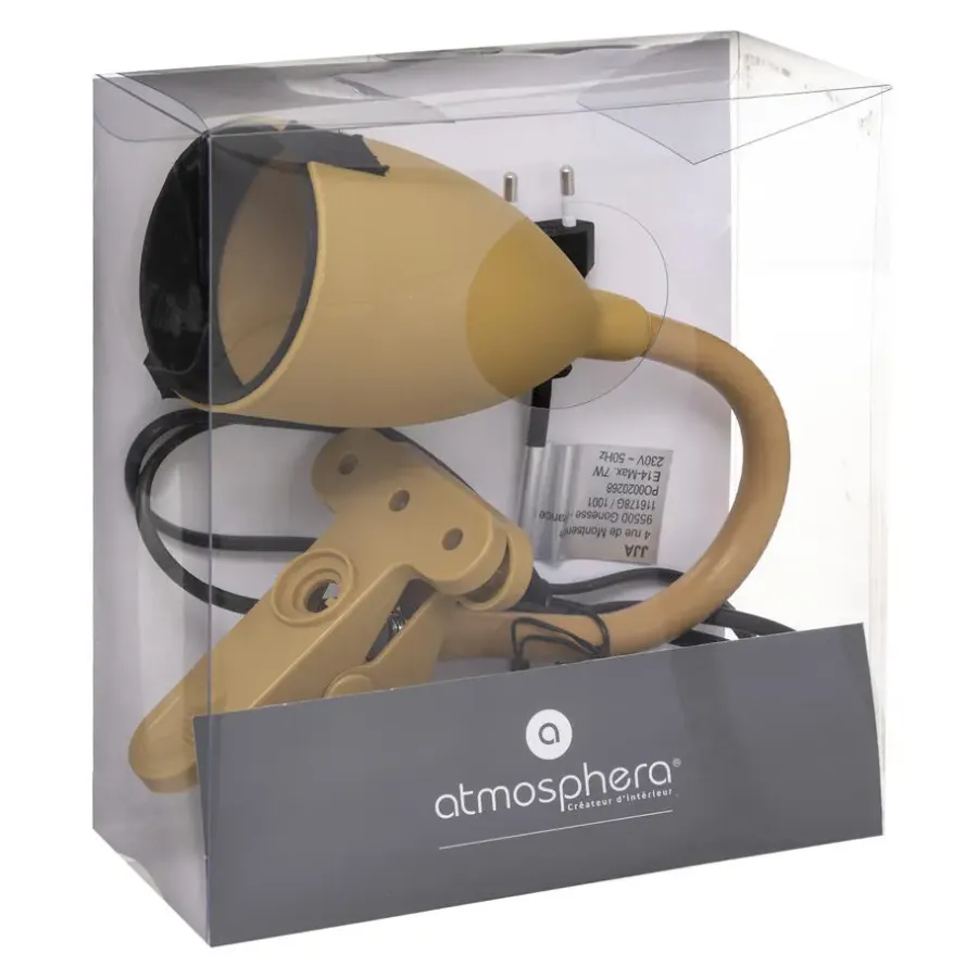 Atmosphera Klem bureaulampje - Design Light - okergeel - H43 cm