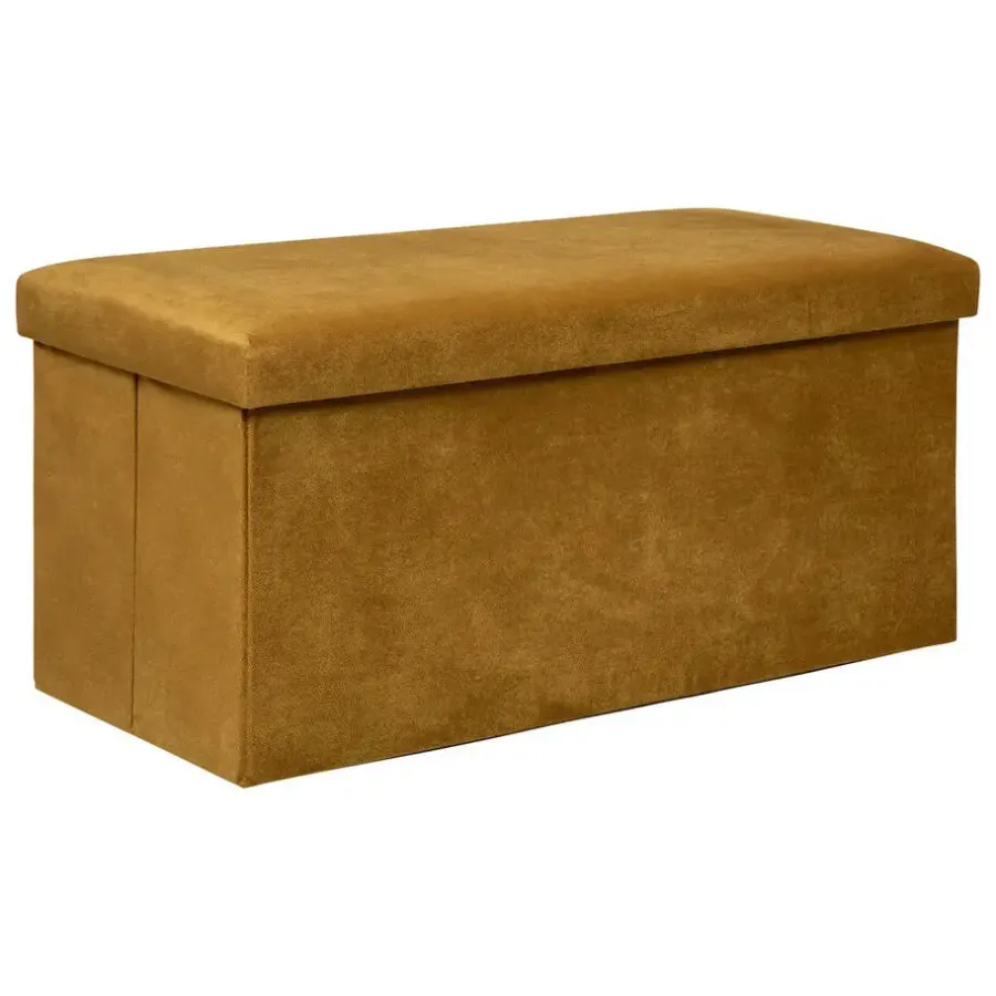 Poefen-Atmosphera Poef/hocker - Opvouwbaar - Okergeel - 76 x 38 x 38 cm