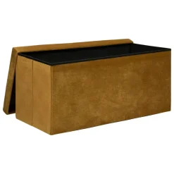 Poefen-Atmosphera Poef/hocker - Opvouwbaar - Okergeel - 76 x 38 x 38 cm