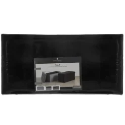 Poefen-Atmosphera Poef/hocker - opbergbox - zwart - PU/MDF - 76 x 38 cm