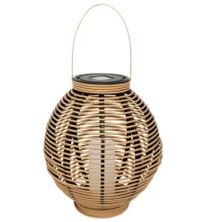 Kandelaars En Windlichten-Atmosphera solar lantaarn - rotan - 38 x 43 cm