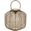 Kandelaars En Windlichten-Atmosphera solar lantaarn - rotan - 30 x 30 cm