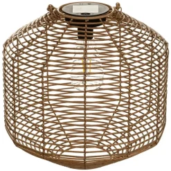 Kandelaars En Windlichten-Atmosphera solar lantaarn - rotan - 30 x 30 cm