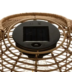 Kandelaars En Windlichten-Atmosphera solar lantaarn - rotan - 30 x 30 cm