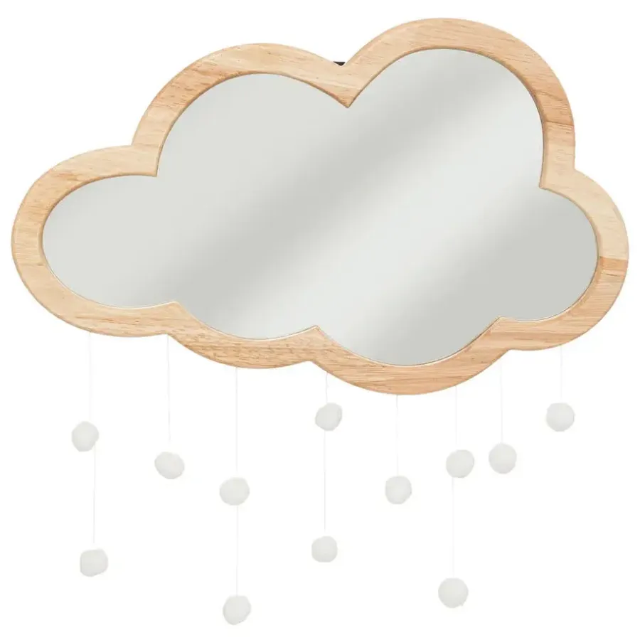 Spiegels-Atmosphera Spiegel/wandspiegel - wolk - 40 x 36cm - mdf hout/glas