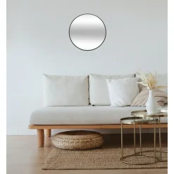 Atmosphera Spiegel/wandspiegel - rond - 38 cm - metaal/glas