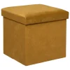 Poefen-Atmosphera Storage Poef/Hocker - Opvouwbaar - Okergeel - 38x38 cm