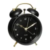 Atmosphera Tafelklok - zwart - D10 cm - rond - klassieke wekker