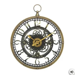 Atmosphera wandklok klassiek - goud - kunststof - D27 cm