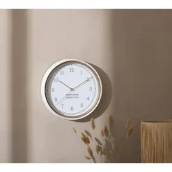Klokken-Atmosphera Wandklok Montreux - Kunststof/glas - D29cm - creme wit