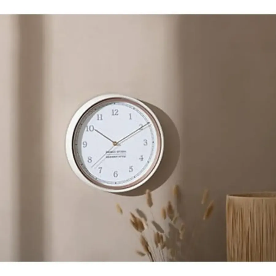 Klokken-Atmosphera Wandklok Montreux - Kunststof/glas - D29cm - creme wit
