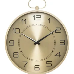 Klokken-Atmosphera Wandklok Pocketwatch - D53 cm - metaal - goud metallic
