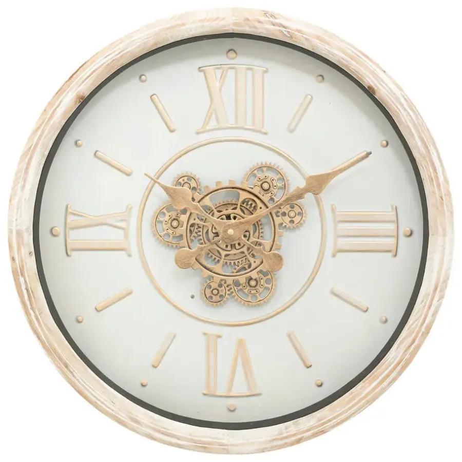 Atmosphera Wandklok/muur klok Florence - Vintage Wood - D50 cm