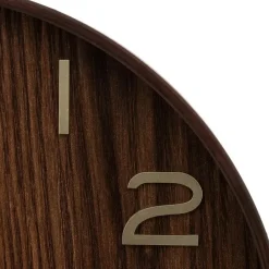 Klokken-Atmosphera Wandklok/muur klok - Woody - Dia 55 cm - hout - bruin