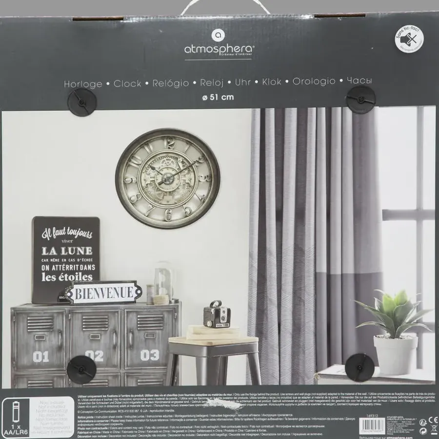 Klokken-Atmosphera Wandklok/muur klok - Vintage - Dia 50 cm