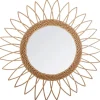 Atmosphera Wandspiegel - bloem - rotan - D50 cm - bohemian