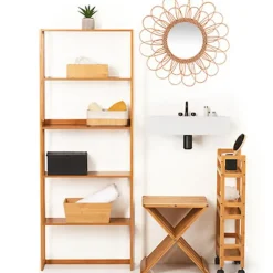 Spiegels-Atmosphera Wandspiegel Caya - Boho/ibiza stijl - rotan - 56 cm