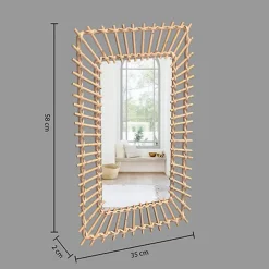 Atmosphera Wandspiegel Leonie - Boho/ibiza stijl - rotan