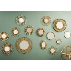 Atmosphera Wandspiegel Leonie - Boho/ibiza stijl - rotan