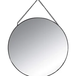 Spiegels-Atmosphera Wandspiegel set - 3 st - rond - zwart - metaal